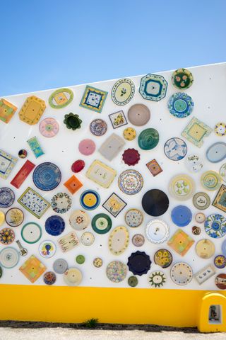 Wall of portuguese pottery Lisbon