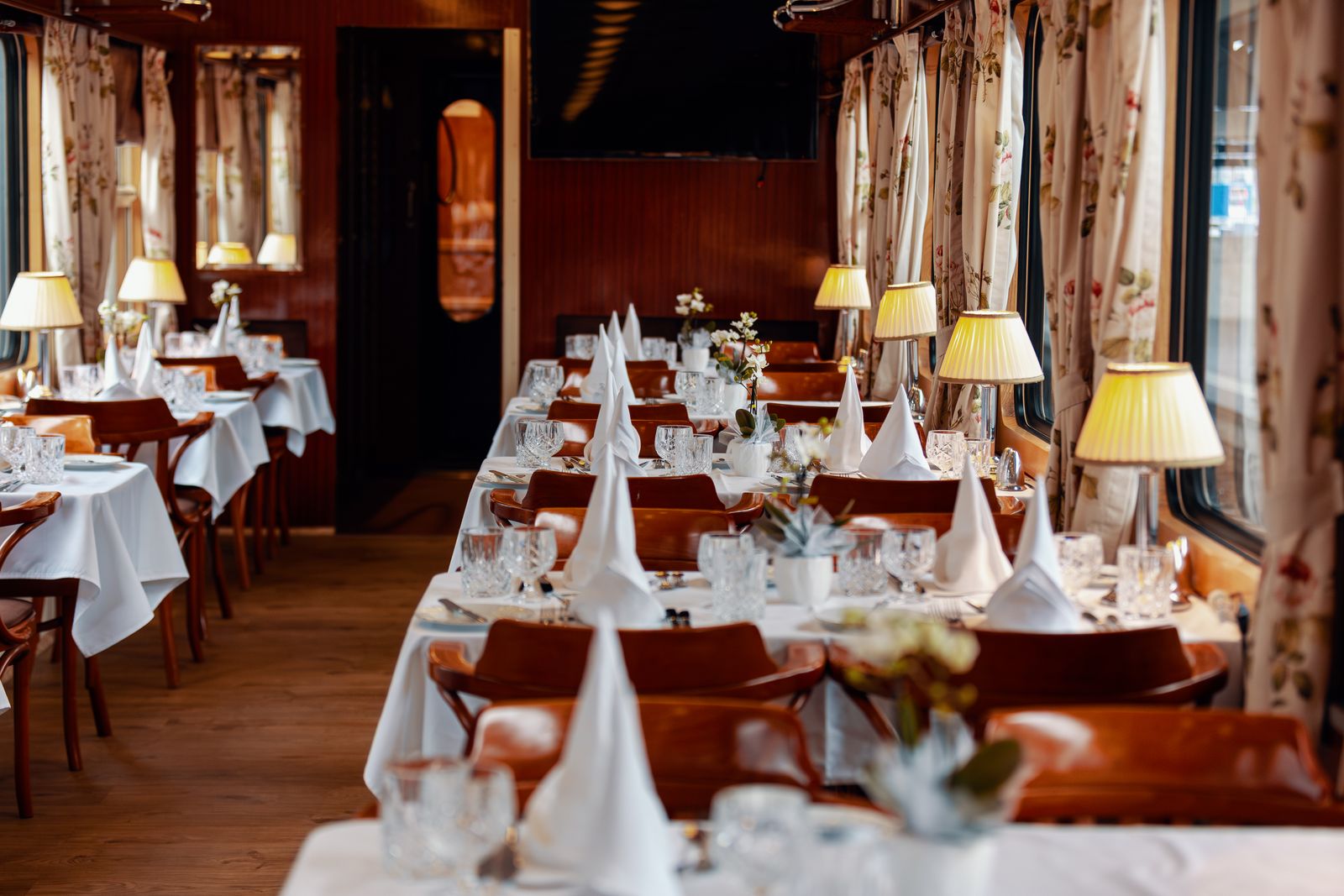 The interiors of the Danube Express
