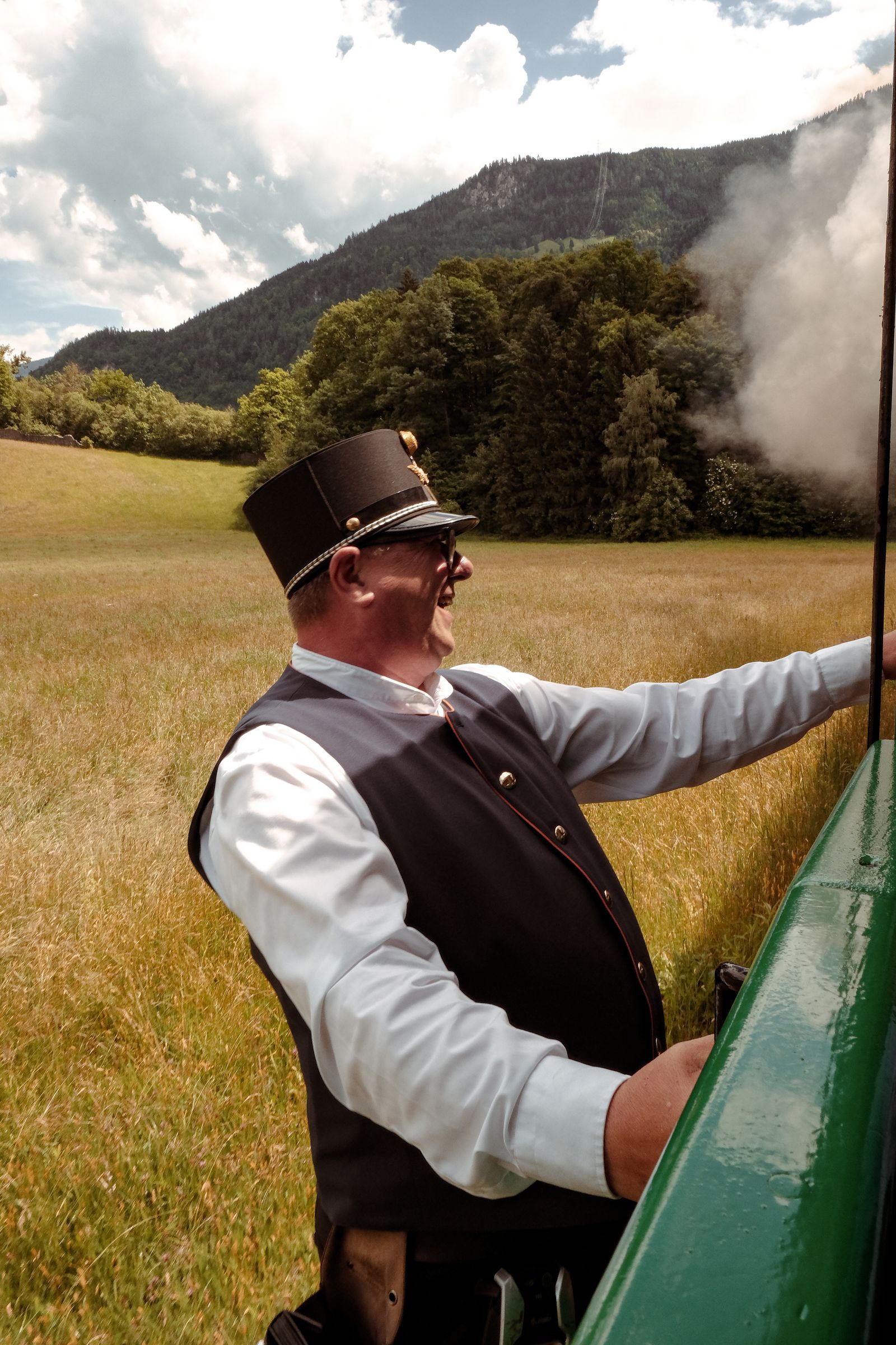 A member of staff of the Danube Express