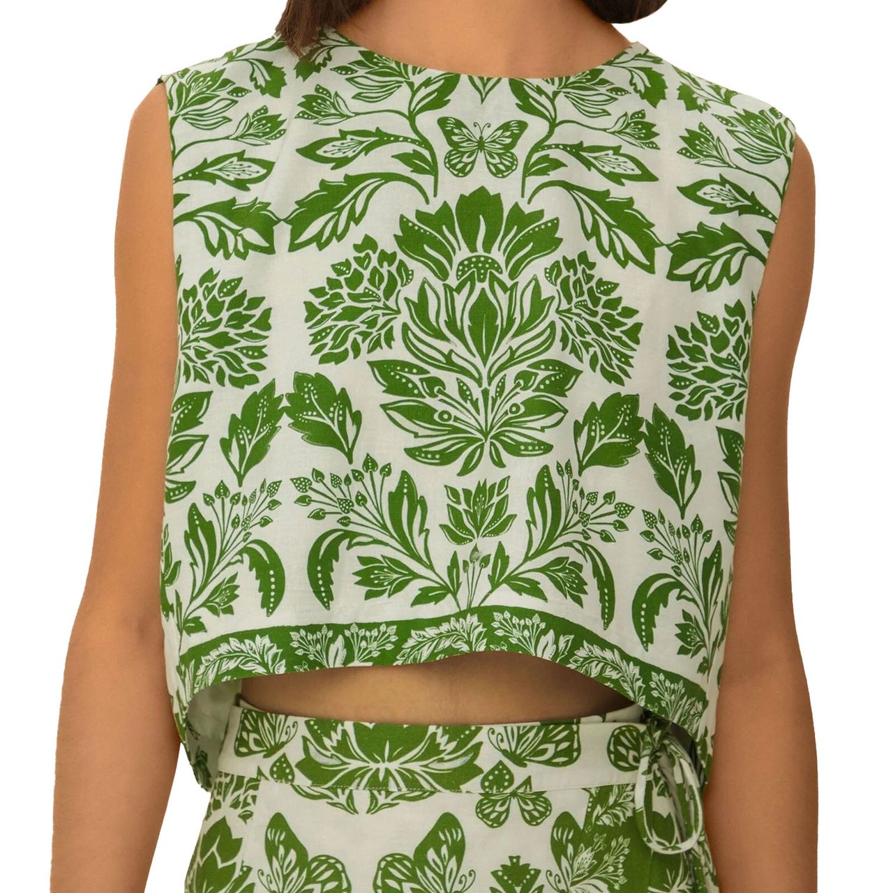 Image may contain: Blouse, Clothing, Dress, Beachwear, Pattern, Art, Floral Design, and Graphics