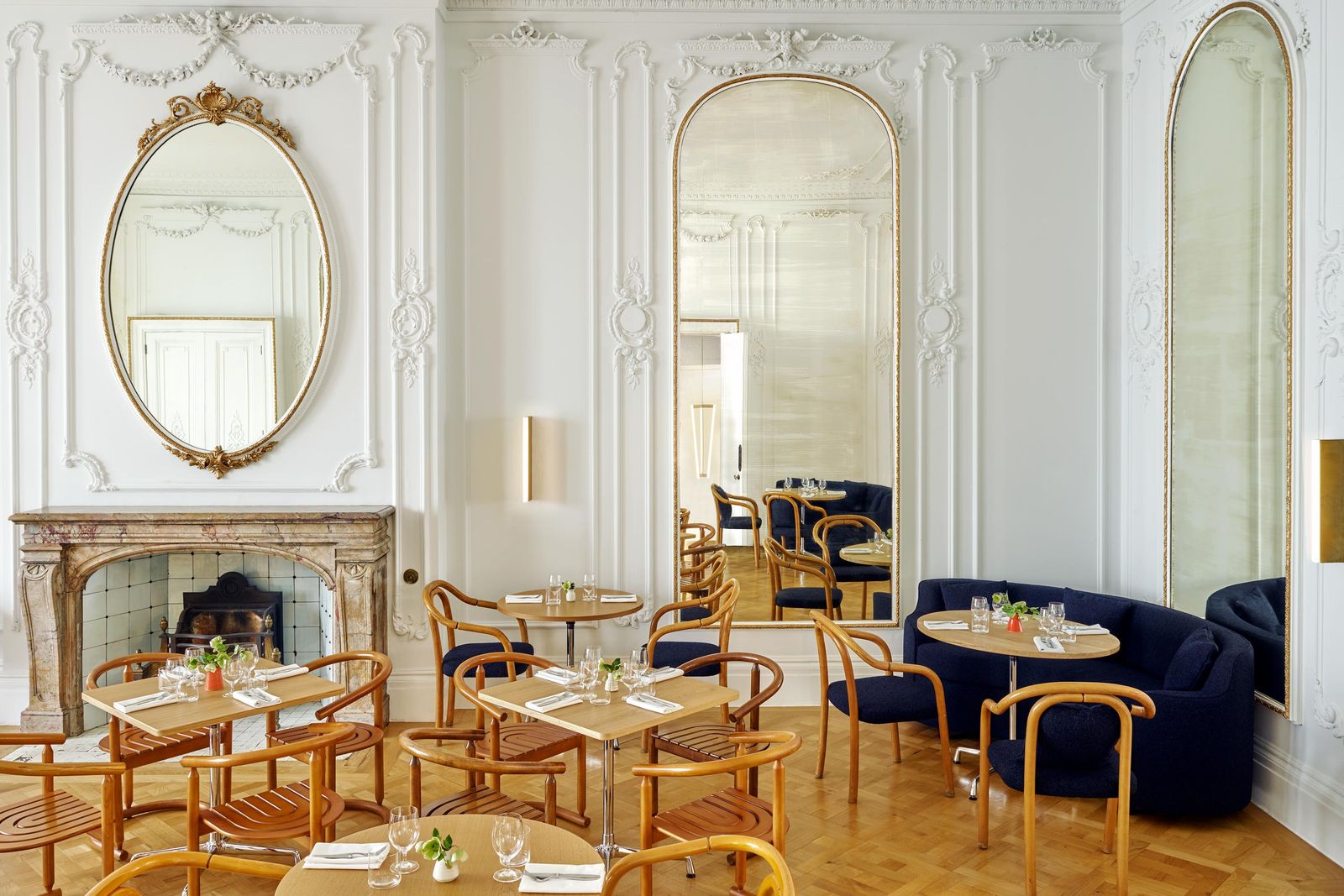 Image may contain Architecture Building Dining Room Dining Table Furniture Indoors Room Table and Interior Design