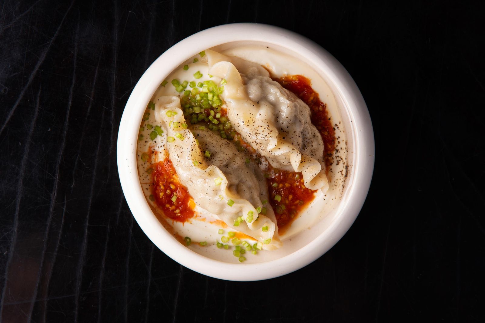 Image may contain Food Food Presentation Meal Dish Bowl Pasta and Ravioli